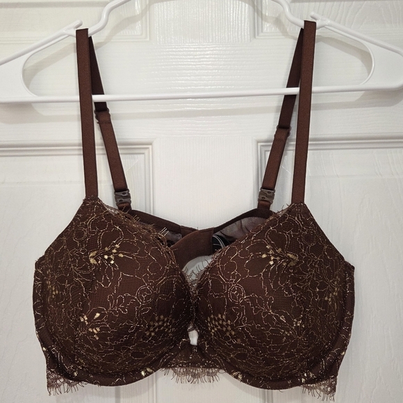 Victoria's Secret Other - Victoria''s Secret Very Sexy Shimmer Lace Push-up Brown Bra Size 36C